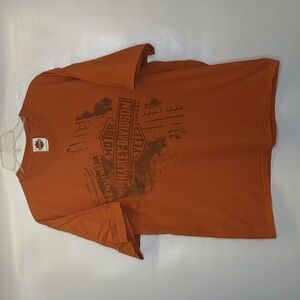 Harley Davidson Chucks HD Bloomington IL Rt 66 Burnt Orange XL Men's T-Shirt